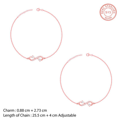 Rose Gold Elegant Infinity Anklet