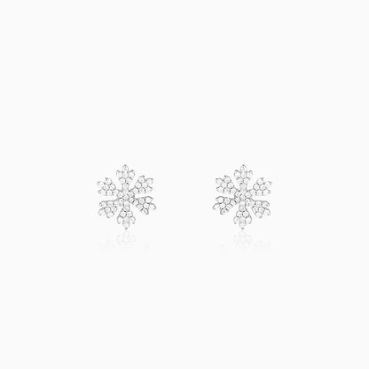 Silver Snowflake Earrings