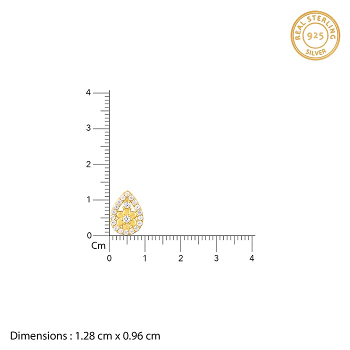 Golden Studded Delight Pendant With Link Chain