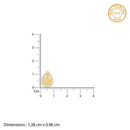 Golden Studded Delight Pendant With Link Chain