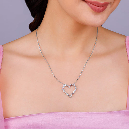 Silver Heart's Affection Necklace