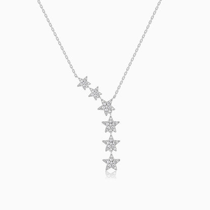 Silver Starry Drop Necklace