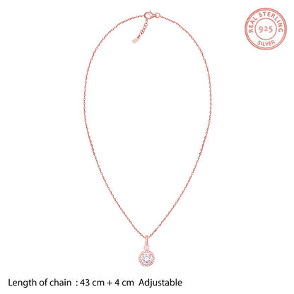 Rose Gold Drizzle Drop Pendant With Link Chain