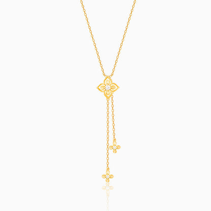 Golden Artsy Floral Necklace