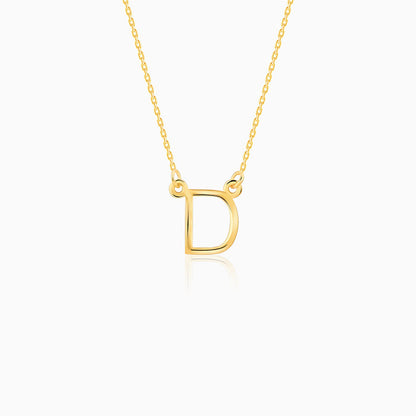 Golden Personalised Initial Necklace