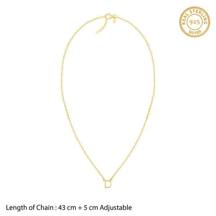 Golden Personalised Initial Necklace