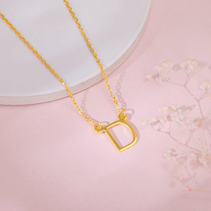 Golden Personalised Initial Necklace