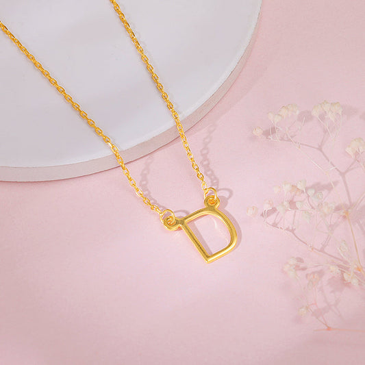 Golden Personalised Initial Necklace